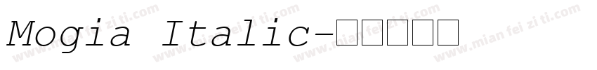 Mogia Italic字体转换